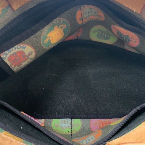 Dooney & Bourke brown coated canvas medallion leather trim satchel bag - Picture 8 of 10